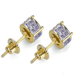 2021 Boucles d'oreilles de créateurs Bijoux de luxe Femmes Hommes Boucles d'oreilles Diamant Stud Glacé Bling Rock Punk Rond Cadeau de mariage 8116184