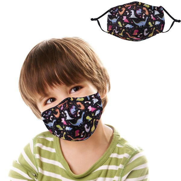 2021 Designer Face Mask Máscaras lavables y a prueba de polvo de algodón impresas en 3D con dibujos animados para niños