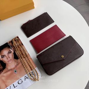 2021 Designer Mode Hot Koop Topkwaliteit Klassieke Drie-Stuk Pak Dames Lederen Schoudertas Messenger Bag Afneembare Gratis Verzending