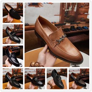 2021 Designer Luxe Ferra Mens Loafers Jurk Schoenen Lederen Slip op Flats Suede Grootte 38-45