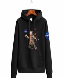 2021 Designer NASA à manches longues à manches longues à capuche en velours swevettes de velours Pullover Men Femmes Sweat à capuche plus taille 2545132105