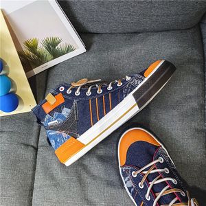 2021 Designer Running Schoenen voor Mannen Licht Deep Blue Fashion Mens Trainers Hoge Kwaliteit Buitensporten Sneakers Maat 39-44 WQ