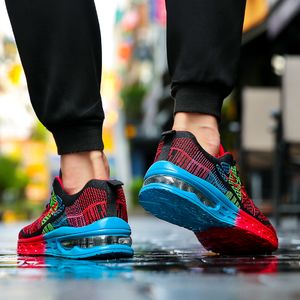 2021 Diseñador Zapatos para correr para hombres Mujeres Azul Gris Rojo Moda para hombre Entrenadores de alta calidad Deportes al aire libre Zapatillas de deporte Tamaño 35-45 SC