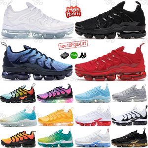 TN Plus Zapatillas para correr Hombres Mujeres Entrenadores Triple Negro Pelota de tenis EE. UU. Cereza Hyper Violeta Oliva Naranja Degradados Zapatillas de deporte al aire libre Eur 36-47