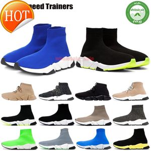 2021 Designer Sokken Schoenen Mens Womens Casual Schoen Triple Black Red White Speed ​​Trainer Vintage Platform Ace Boots Sok Sneakers Trainers W