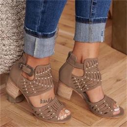 Sandalias de diseñador para mujer 2021, Sandalias de tacón alto de verano, toboganes de fiesta negros y azules con cristales, zapatos informales para playa y exteriores, talla grande W78