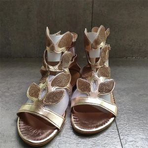 2021 Designer Femmes Sandales Mode Plat Pantoufle Summer Bottom Papillon avec strass Chaussures de plein air Casual Beach Tongs 35-43 W74