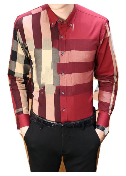 2021 Diseñadores Camisa de vestir Ropa para hombre Sociedad de moda Hombres negros Color sólido Negocios Casual para hombre Manga larga M-3XL # 17