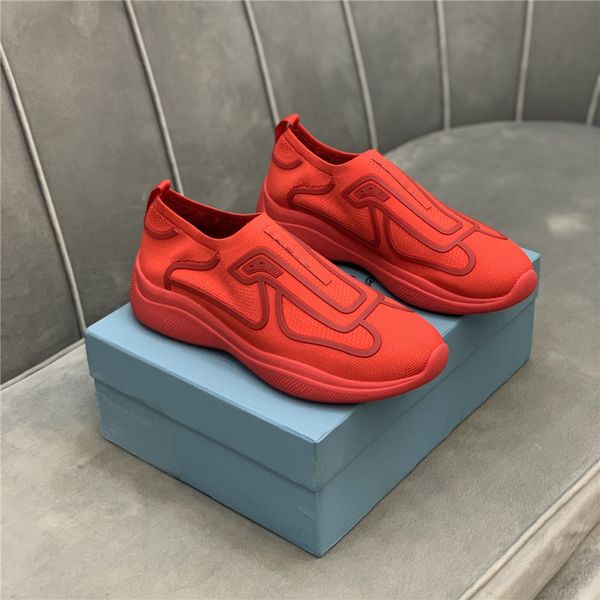 2021 Designers hommes chaussures tricotées avec boîte sac à poussière classique large plate-forme baskets été formateurs épissage styliste chaussure