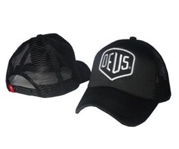 2021 Deus ex Machina Baylands camionero snapback motocicletas negras de malla de béisbol deportivo de lujo de octubre de octubre ajustable 9806800