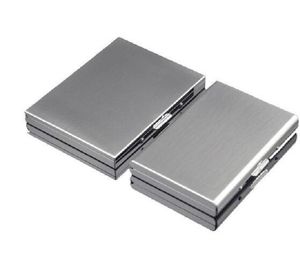 2021 DHL roestvrij staal zilveren sigarettenkast cool metalen buiten portable nd moderne sigaretten case opbergdoos voor mannen