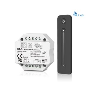 2021 Dimmer 220V 230V 110V LED Lamp Push PWM Dimmer Switch 2.4G Wireless RF Touch Remote Control S1-B Dimer 220V