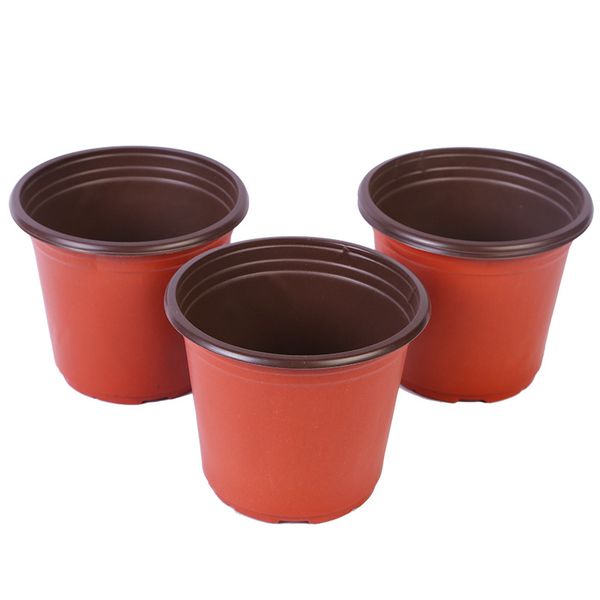 2021 Double couleur Pots de fleurs en plastique rouge noir pépinière bassin de transplantation incassable pot de fleurs maison jardinières fournitures de jardin