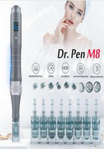 2021 Dr pen M8W 6 speed dermapen Microneedle huidverzorging antiaging litteken verwijdering derma roller microneedling naald cartridges DHL6983571