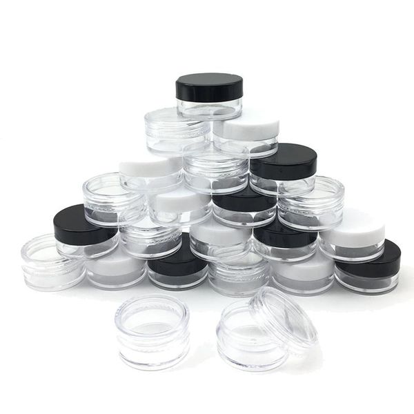 2021 Drop shipping 5G Vide PS Crème Échantillon bouteille Cosmétique Conteneur Échantillon Pot, Vitrine, Emballage Cosmétique, 5g Mini bouteille en plastique