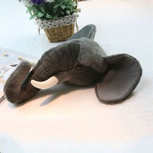 2021 olifant wanddecoratie meisjes kamer decor kinderdagverblijf gevulde speelgoed pop hoofd muur opknoping baby verjaardag geschenken gevulde dieren LJ200914