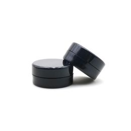 2021 Lege cosmetische containers met deksels 3G plastic kleine navulbare reisfles lekvrije ronde zwarte potten voor slijm monster