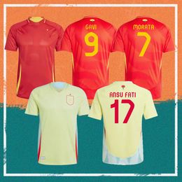 2024 Euro Cup Spanje Pedien Jersey 24/25 Maillots de Foot Zubimendi Merino Morata Fabian Gavi M.asensio Shirt Canales Ansu Fati Rodrigo voetbaluniformen