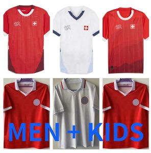 2024 Suisse Jerseys de football 24 25 Away Xhaha Akanji Zakaria Rodriguez Elvedi Maillots de Football Shirt Team Uniforms