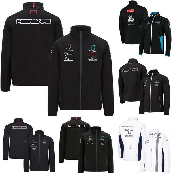 2021 F1 veste Formule 1 Team Racing Suit Fans Casual Zip Up Jacket Logo de voiture personnalisé Vestes Automne Hiver Vêtements de travail Men'298O
