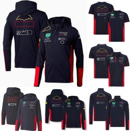 Veste à capuche F1 Sweat-shirt Formule 1 pour hommes Manteau à capuche zippé Série F1 T-shirt Polos de course d'été Maillot de motocross personnalisable