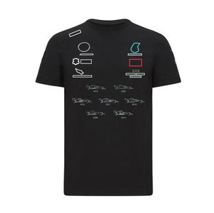 2021 F1 traje de carreras equipo personalizado camisa de manga corta con cuello redondo camiseta de motocicleta para hombre ropa de trabajo para automóvil logotipo de automóvil traje de carreras ventilador de automóvil top de secado rápido