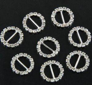Boucles rondes transparentes en strass pour Invitation de mariage, curseur de ruban diamanté, prix d'usine DIA 21mm 16mm, 2021