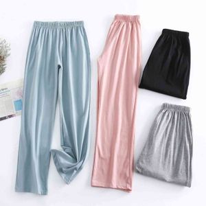 2021 Otoño Moda Algodón Mujer Pantalones Casual Sólido Elástico Coreano Harajuku Running Sweetpants Jogger Hot Pants Homewear 122654WKA Y211115