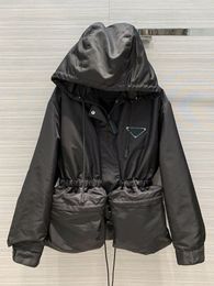 2021 Herfst Luxe Ontwerp Premium Kwaliteit Nylon Hooded Casual Black Windbreaker Regenjas LJ201128