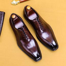 2021 célèbre marque hommes Derby chaussures printemps automne en cuir véritable à la main chaussures habillées pour hommes bureau travail chaussures formelles à lacets