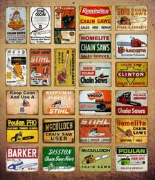 2021 Farm Farmhouse Garage Shop Wand Decor Homelite Poulan kettingzagen metalen borden Vintage poster Wall Sticker Plaque Farmer Tools5482724