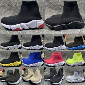 Zapatos para niños Botas de calcetín para bebés Zapatillas de deporte de velocidad Diseñador de botas Alto Negro Blanco Rojo Entrenadores Chicas Niño Jóvenes Niños pequeños Niños Niña Toddlres Neón Brillante Amarillo Rosa Rosa