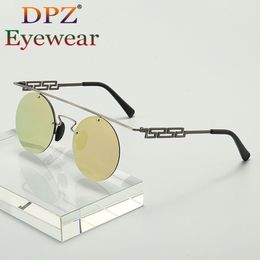Gafas De Sol polarizadas estilo SteamPunk para hombre y mujer, lentes De Sol polarizadas De estilo Vintage, diseño De marca, 2021