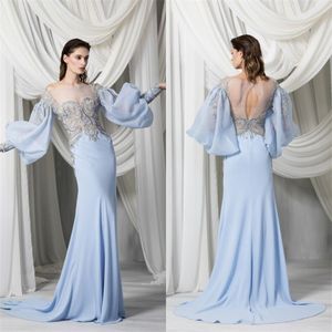 2021 Mode Robes De Soirée À Manches Longues En Dentelle Appliques Perles Robes De Bal Sur Mesure Balayage Train Plus La Taille Robe Occasion Spéciale