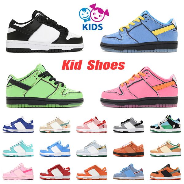 Designer Children Kids dunks Shoes Baby Low Panda Pink Girls Blossom Bubbles Phillies Jarritos Boys Big Kid Childrens Trainers Sneakers