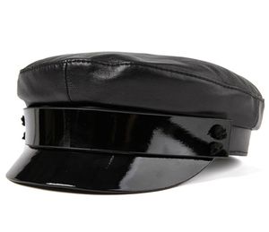 Casquette militaire pour femmes, béret Newsboy 2021 en cuir de mouton, taille M L XL2114973, à la mode, 100