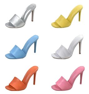 2021 Fashion Sandals Stiletto Heels Slippers Zomer Women Luxurys Designers Schoenen Slip On Toe Sandaal Sexy Slingback Pumps 35403038104