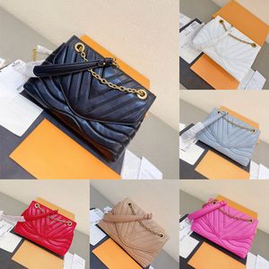 2021 Mode Schoudertassen Designers Dames Schapenvacht Messenger Bag Hardware Gesp Chain Flip Wallet Six Colors