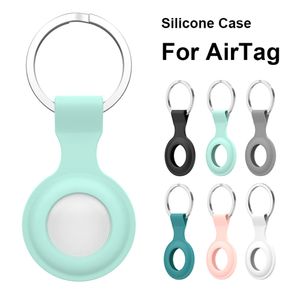 2021 mode étuis de protection en silicone pour Airtag anti-perte de suivi dispositif Finder avec porte-clés Tracker localisateur sacs Pet collier de chien accessoires