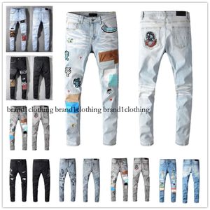 2021 Fashion Skinny Mens Jeans 639 Straitement Slim Elastic Men Men de vélo décontracté mâle Stretch Denim Pantage Classic Pants Jeans Taille 28-40