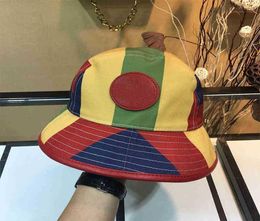 2021 Fashion Stitching Color Baseball Cap Fisherman Hat unisex verstelbare vrijetijdssport Sun Hat topkwaliteit4225279