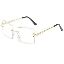 2021 gafas de sol de moda para hombres unisex gafas de cuerno de búfalo para hombre mujeres sin montura vidrio de sol plata marco de metal de oro gafas occhiali 3261
