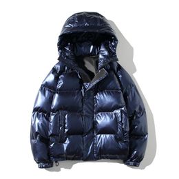 2021 tendances de la mode hommes chaud doudoune pour l'hiver vestes simples manteaux à bulles avec capuche adolescents japonais rembourré Streetwear