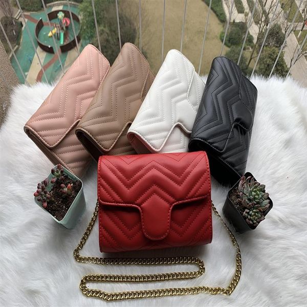 2021 Mode Vintage Handtaschen Damen Taschen Designer Handtaschen Geldbörsen für Frauen Leder Kette Tasche Umhängetaschen und Umhängetaschen268n