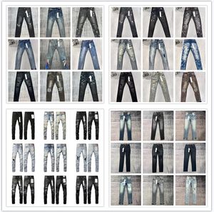 2024 Jeans pour hommes Designer Jean Mode Noir Ripped Biker Slim Fit Bikers Denim Pour Hommes Pantalon Empilé Jeans