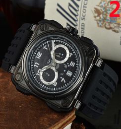 2021 Five Stitches Luxury Mens Watches All Dial Works Watch Top Brand Rubber Belt Relogio Men Fashion Accessoires High Quali4466205