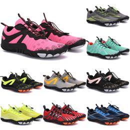 2021 Four Seasons Five Fingers Sports Shoes Sports Mountainering Net Extreme Simple Running, Ciclismo, Senderismo, Green Pink Black Rock Climbing 35-45 Cuarenta y nueve