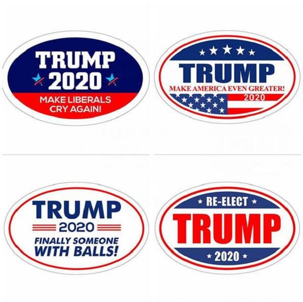 2021 Aimant de réfrigérateur Outils de cuisine Décor à la maison Élection américaine Trump 2020 pour la décoration Aimant Autocollants de réfrigérateur 4pcs / lot Livraison gratuite