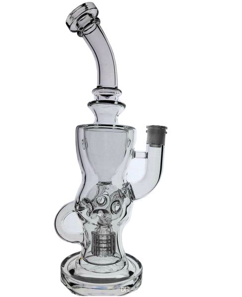 2021 FTK Hitman Glass Bong Recycler Toro Smoke Bongs plates-formes pétrolières narguilés Matrix perc Klein Torus fumer des conduites d'eau joint 14,5 mm dab rig