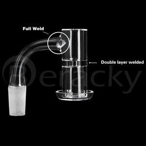 2021 Full Weld Fumer Bord biseauté 20mmOD Terp Slurpers Quartz Banger 10mm 14mm 18mm Mâle Femelle Clous Pour Dab Rigs Pipes